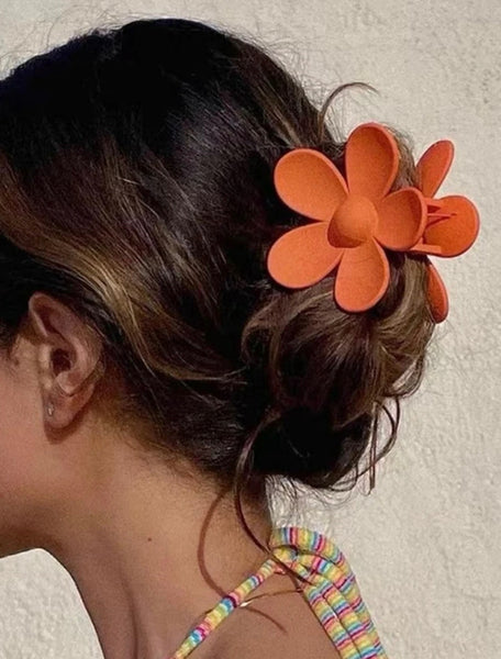 Neon Flower Clips