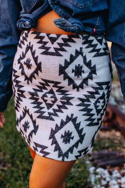 DESERT DREAMS AZTEC SKIRT