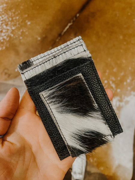 Cowhide money clip