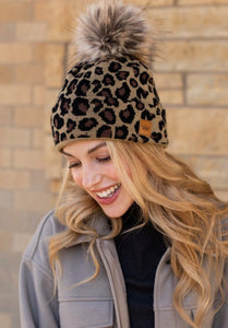 Leopard Print Winter Hats