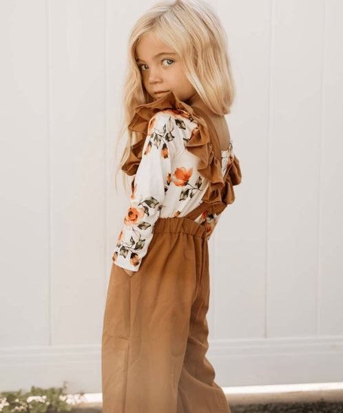 Sharlyn Ruffle Suspender Kids Pants