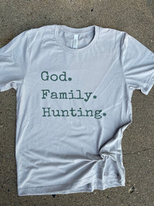 God. Family. Hunting.