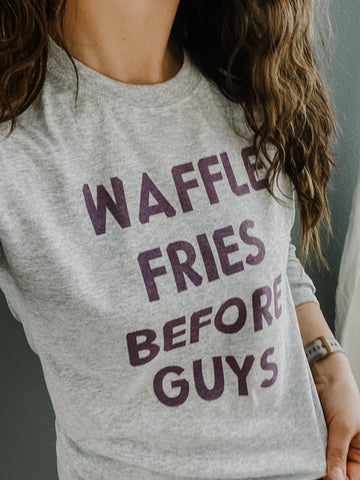 Waffle fries before guys longsleeve