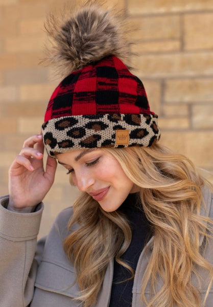 Leopard Print Winter Hats
