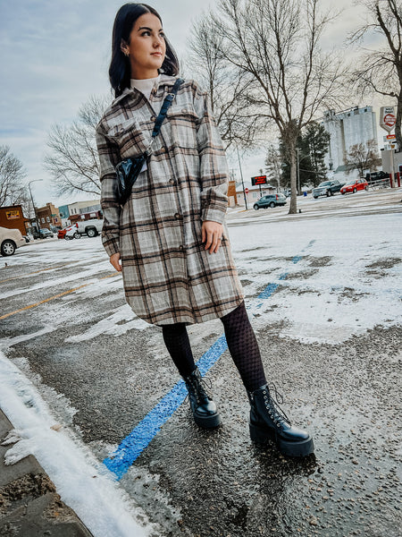 Houndstooth Print Tights