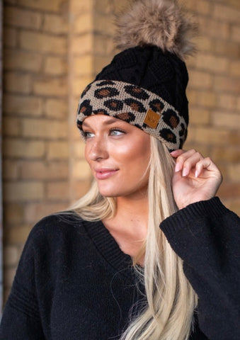 Leopard Print Winter Hats